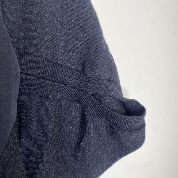 AllSaints Merino Wool Black/Grey V Neck Sweater Blouse Size XS - Picture 10 of 11